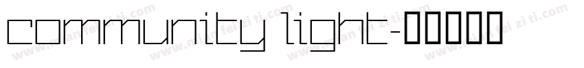 Community light字体转换